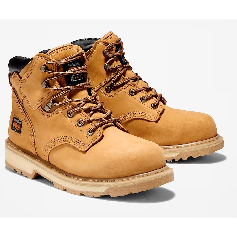 Timberland Pro Pitboss 6 Steel Toe Wheat Work Boots Mens 8.5 M